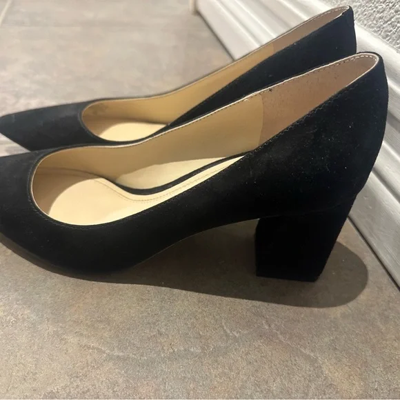 Beautiful Mark Fisher LTD Suede Women's Zala Pointed Toe Block Heel Pumps 6.5 - Picture 2 of 5